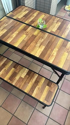 Amazon | BUNDOK(バンドック)テーブル & ベンチ セット 木目 BD